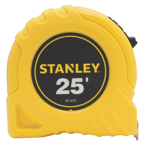 Stanley 30-455 Top Lock Tape Rule, 1" x 25', Yellow