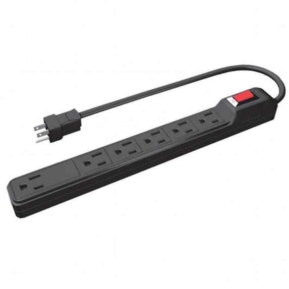 Stanley 30007 PowerMax 6 with 6-Outlet Power Strip, Black