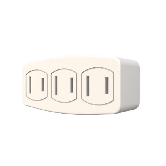 Stanley 30326 Polarized 3-Outlet Wall Adapter, White
