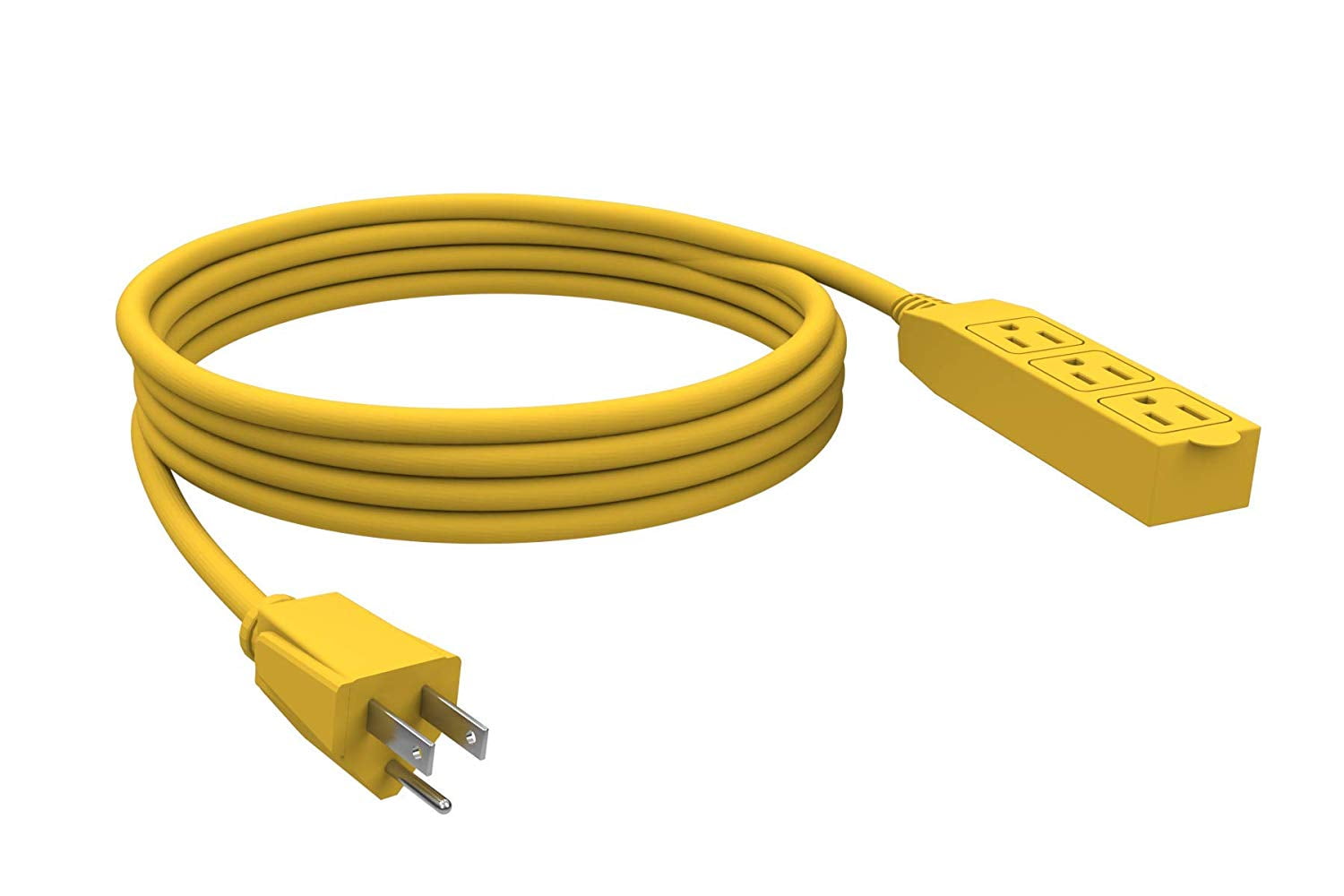 Stanley 31912 Cordmax Shop 12, 3 Outlet Grounded Extension Cord, Yellow, 
