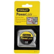 Stanley PowerLock Pocket Tape Rule - Spring Return, Accurate Measurement - 10 ft x 1/4 in