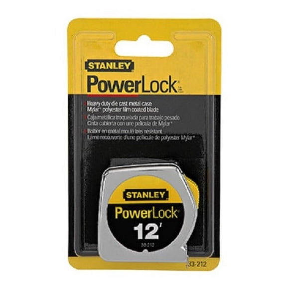 Stanley 33-212 1/2 Inch x 12 Foot Powerlock Tape Measure - Quantity of 2