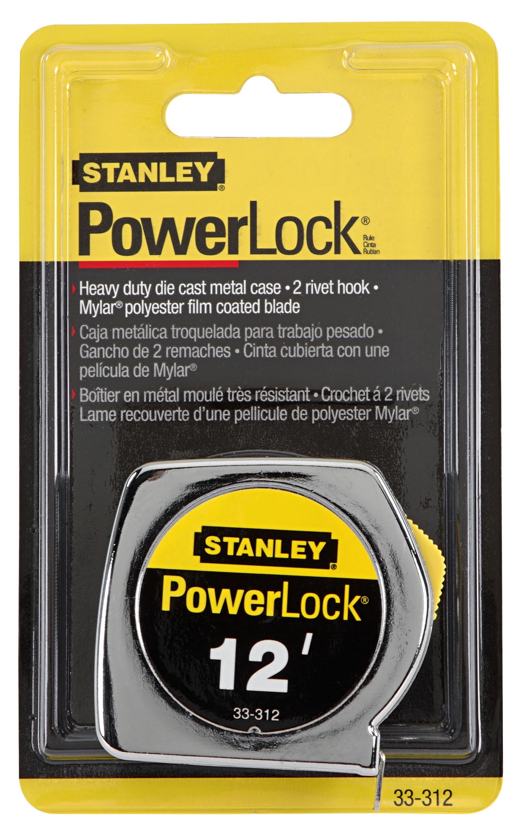 Stanley Powerlock 12 ft. x 3/4 in. Tape Measure 33-312L - The Home Depot