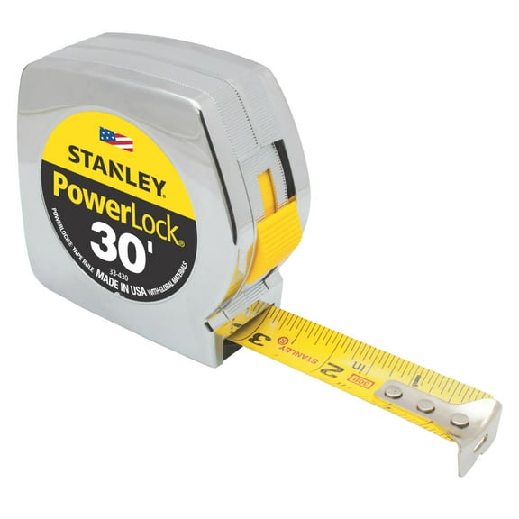 Stanley 33-430 PowerLock Classic Tape Rule, 30' x 1", Each