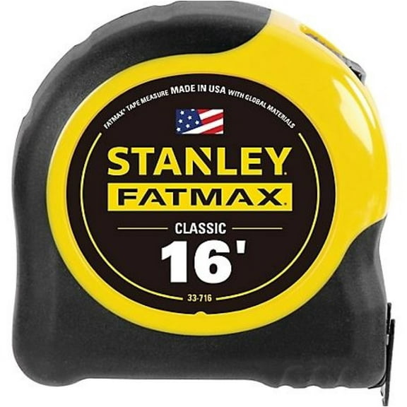 Stanley 33-716 FatMax Classic Large Print Tape Measure, 1-1/4" x 16 ft.