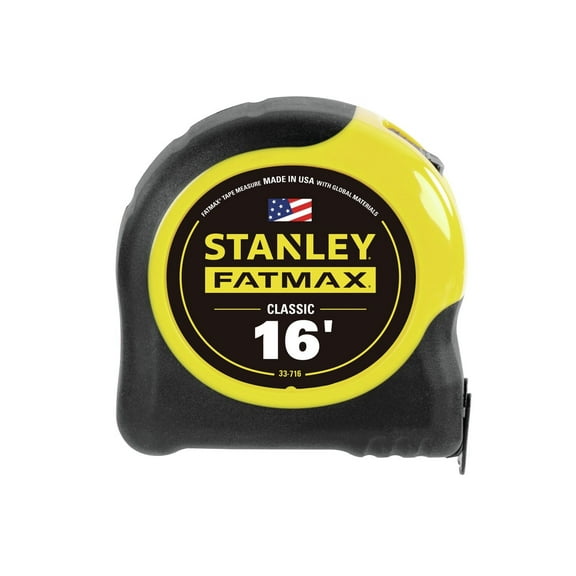 Stanley 33-716 FatMax Tape Rule, 16 Feet x 1-1/4 Inch, Yellow/Black, Each
