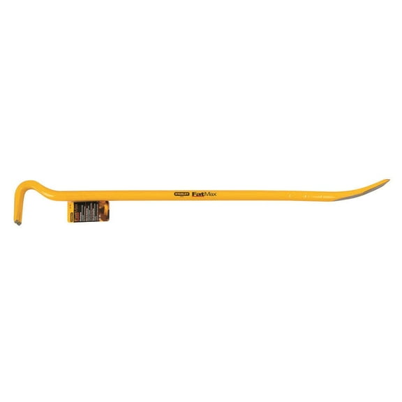 Stanley 36", Pry Bar, Heat Treated Steel, Yellow, 55-104