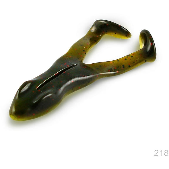 Stanley 4" Ribbit Rubber Frog Softbait, Bull Frog, 5 pack