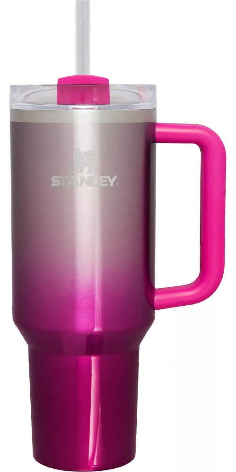 Premium Stanley Tumbler 40oz Quencher H2.0 Tumbler Hot Pink Ombre