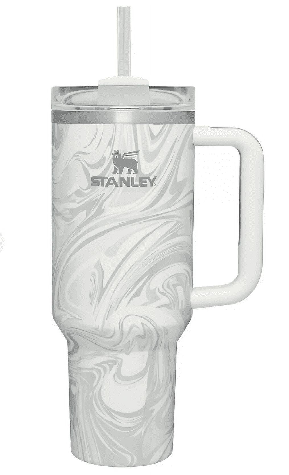 Stanley 40 oz Tumbler Handle Straw 🔥 Steel Flowstate Quencher H2.0 | Pool  Blue