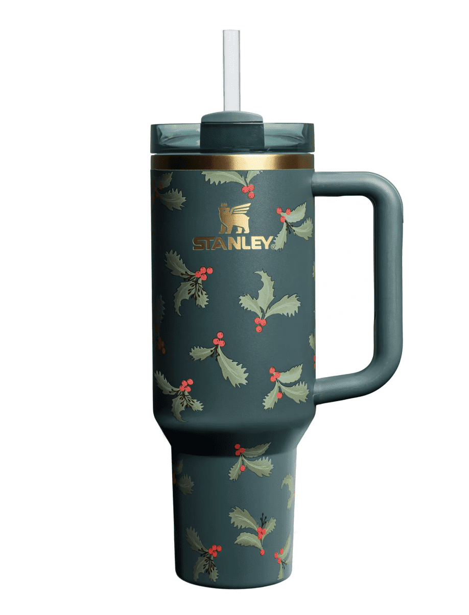 Stanley 40 oz. Quencher H2.0 FlowState Tumbler  The Cheers & Cheer (Holiday Botanicals)