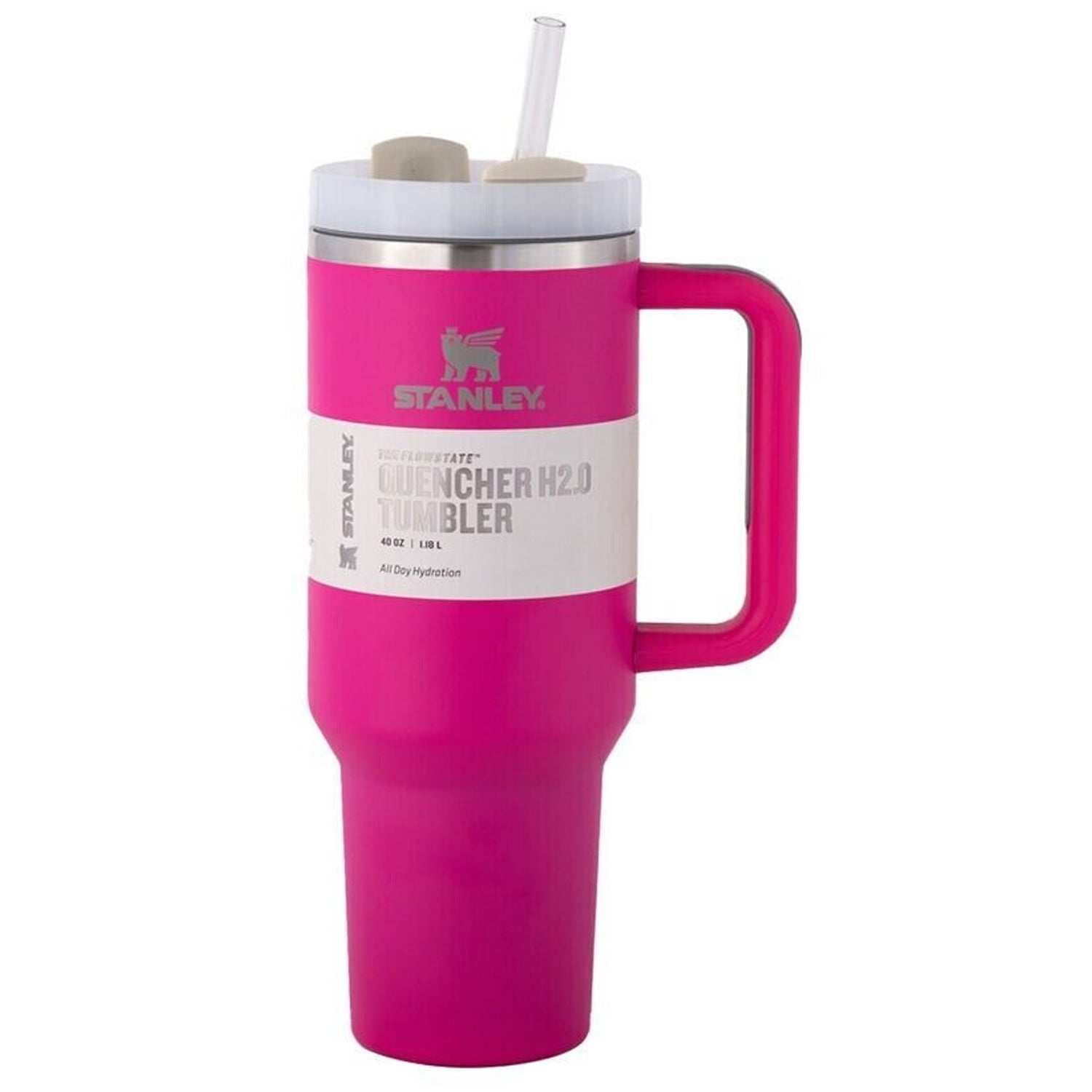 Stanley 40 oz Stainless Steel H2.0 Flowstate Quencher Tumbler-Cosmo Pink Valentine's Day