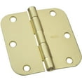 thumbnail image 1 of Stanley Door Hinge Residential Style - 5/8 In. Radius, White, Brass Finish, 2 Pack, 1 of 3