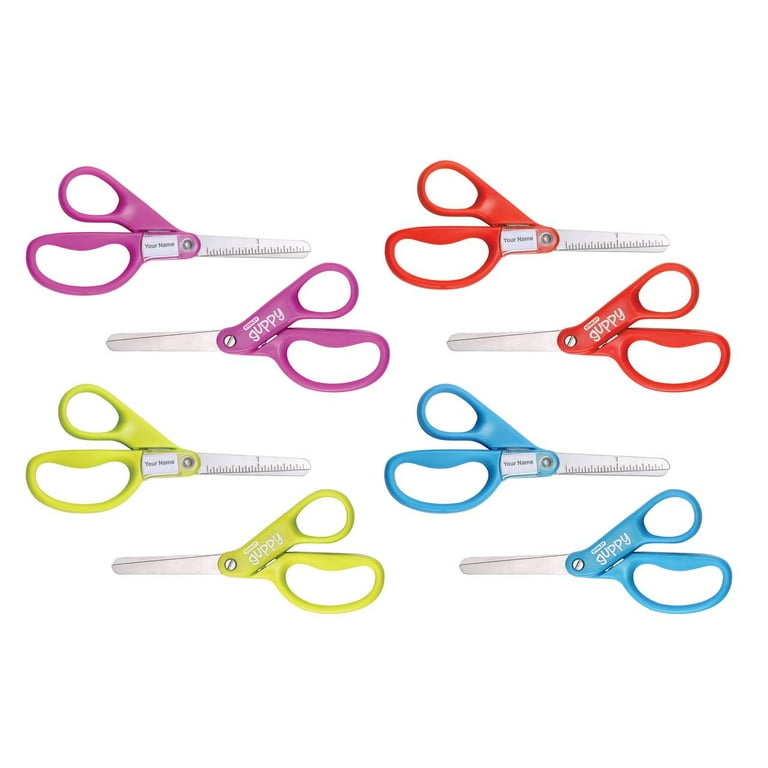 Stanley 5 inch Blunt Tip Guppy Kids Scissors, 8-Pack, Assorted Colors