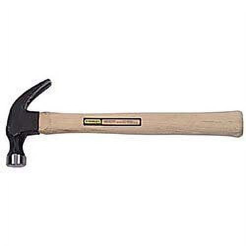 Stanley Curved Claw Hammer Polished Hickory Handle - 16 oz