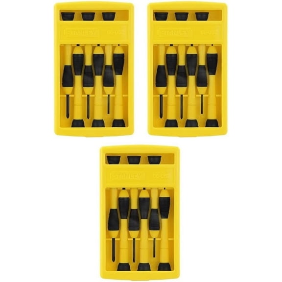 Stanley Precision Screwdriver Set 66-052 - 6 Piece, Multicolor - 3-Pack