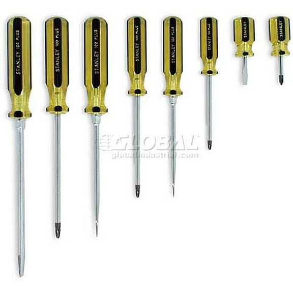 Stanley Tools B248198 Stanley 66-158-A 100 Plus Screwdriver Set - 8 Piece