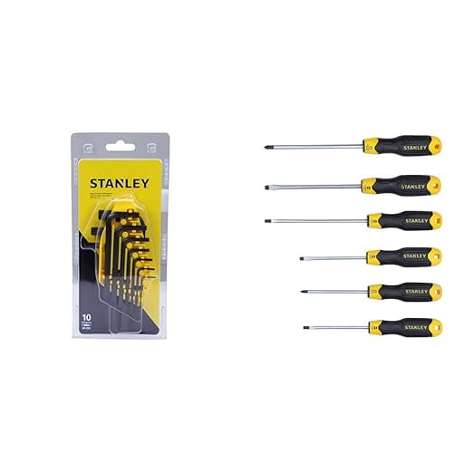 Stanley 69-253 10-Piece Metric Hex Key Set with Anti-Rust Properties for Home, DIY & Professional Us