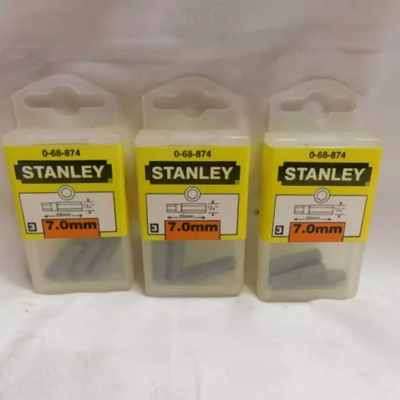 Stanley 7.0Mm Hex Bit 0-68-874 (3 Pkgs Of 3)