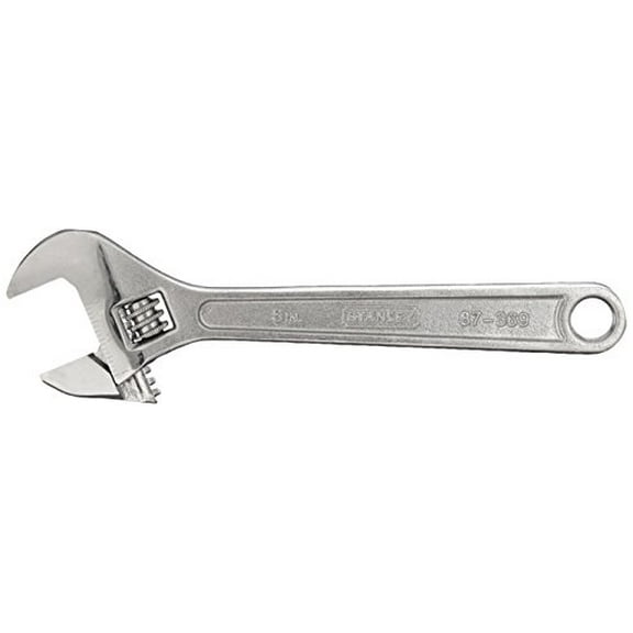 Stanley 8", Adjustable Wrench, Chrome Vanadium Steel, 87-369