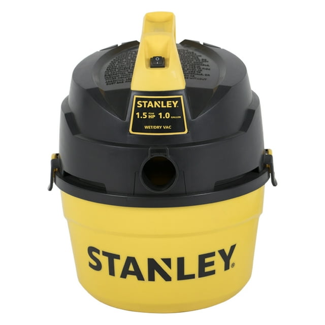 Stanley, 8100101A, 1.5 Peak HP 1 Gallon Portable Poly Wet Dry Vac with Wall-Mount Bracket