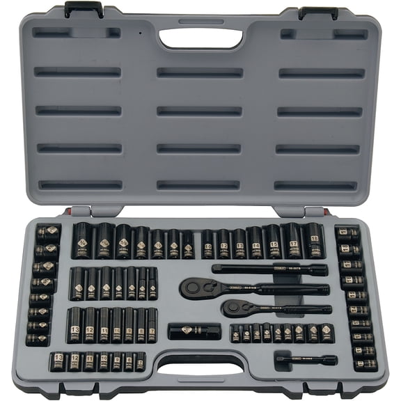 STANLEY 92-824 69-Piece Socket Mechanics Tool Set, Black Chrome