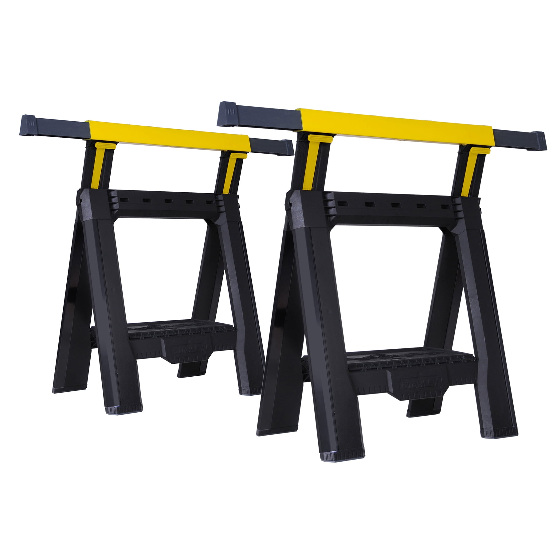 Stanley Adjustable 2 Way Sawhorse 1000 lb. Black Walmart