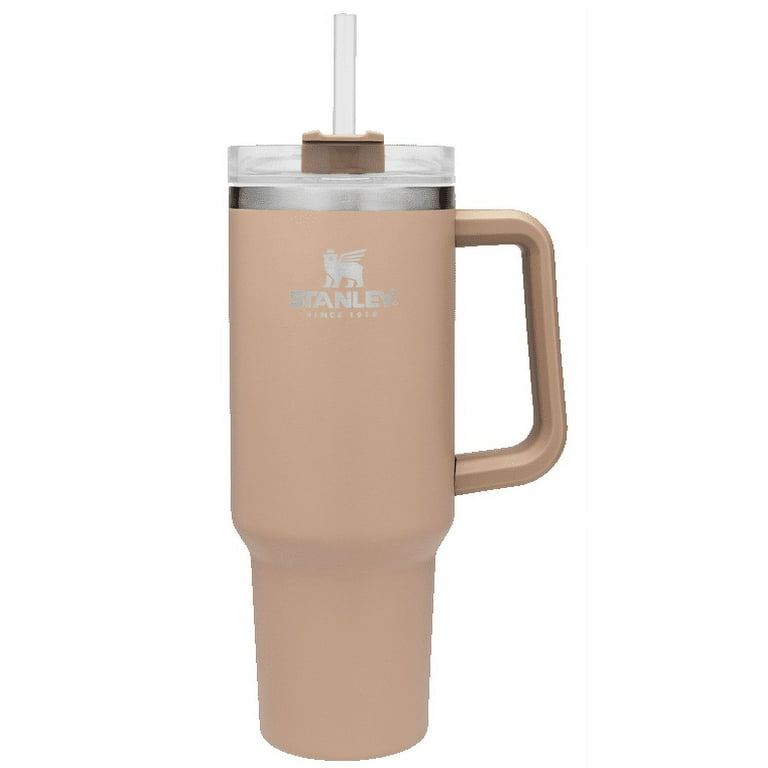 NEW STANLEY EXCLUSIVE THE QUENCHER CUP TUMBLER | ONE-- 40 OZ CREAM WHITE