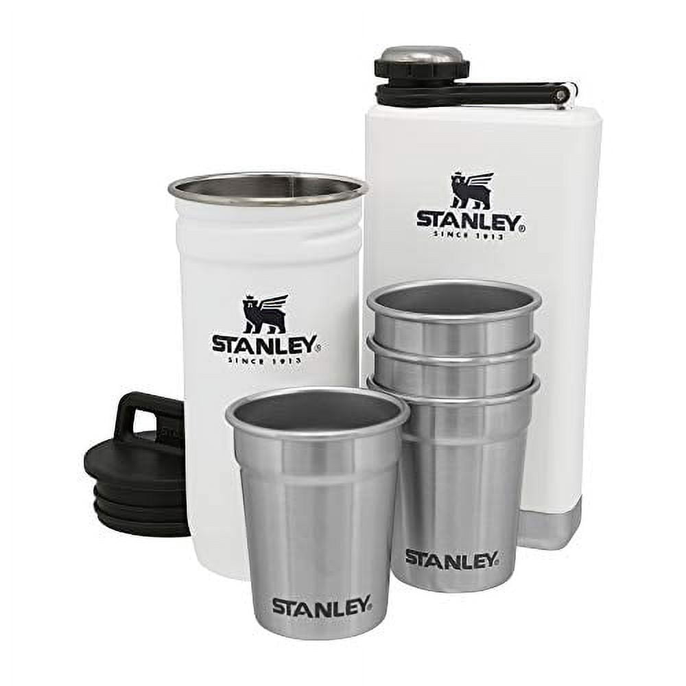 Stanley Flask & Shot glass set Hammertone Green 10-01883-034