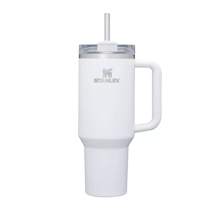 Stanley, Dining, Stanley 4 Oz Quencher H20 Flowstate Tumbler Fog White Gray  Cup With Straw New