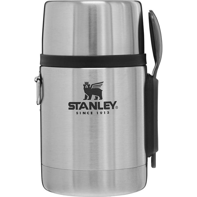 Stanley Adventure Vacuum Insulated Stainless Steel Food Jar with Spork 18  oz - Stainless Steel 
