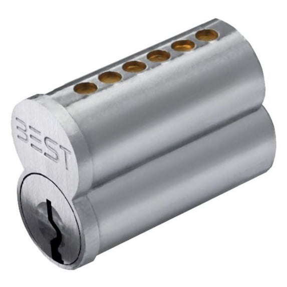 Stanley Best 1C7H1626 Standard 7 Pin H Keyway Uncombinated Core, Satin Chrome