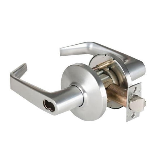 Best Door Lever Lockset,2-3/4" Strike Dim 9K37W15DSTK626