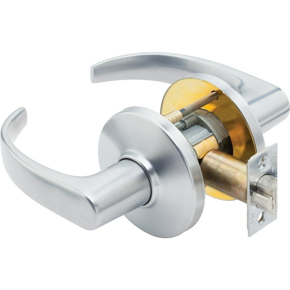 Stanley Best 9K30N14CS3626 2.75 in. 9K Series Backset Passage 14 Lever & C Rose with ANSI Strike, Satin Chrome