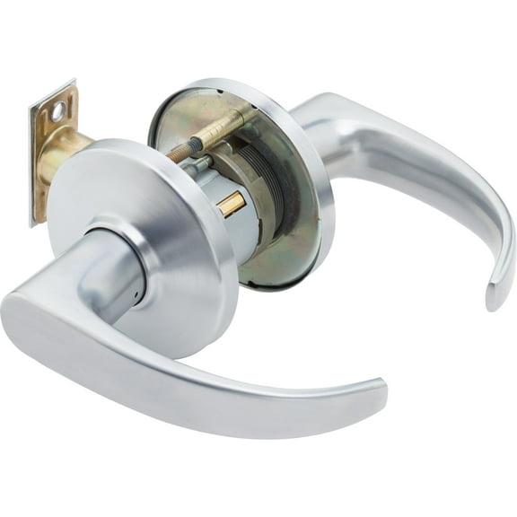 Stanley Best 9K30N14DS3626 2.75 in. 9K Series Backset Passage 14 Lever & D Rose with ANSI Strike, Satin Chrome