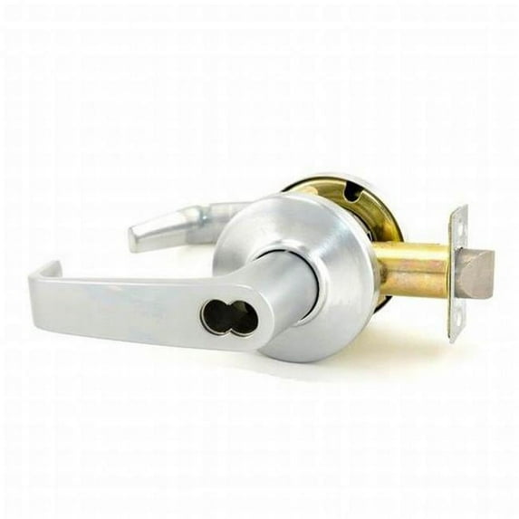 Stanley Best 9K37AB15CS3626 2.75 in. 9K Series Backset 7 Pin Entry 15 Lever & C Rose with ANSI Strike Less Core, Satin Chrome