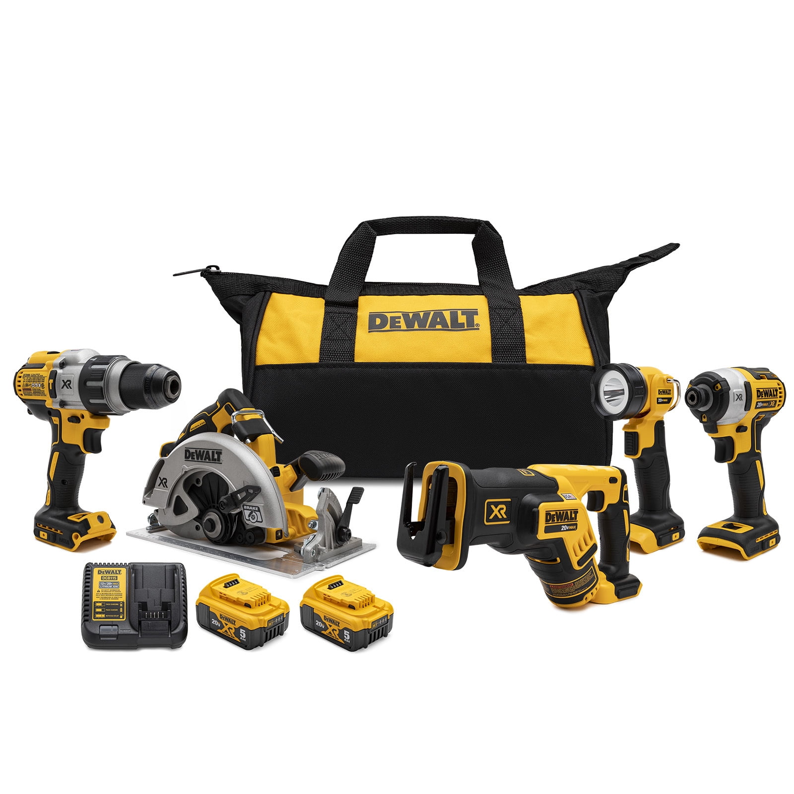 Stanley Black & Decker 20V Cordless Power Tool Set 5.0Ah, 5 Pack