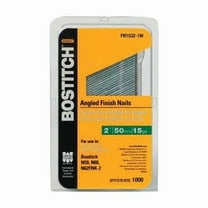 Stanley Bostitch 15 Gauge Smooth Shank Angled Strip Finish Nails, 2 in. x 0.12 in. Dia. - Pack of 1,000