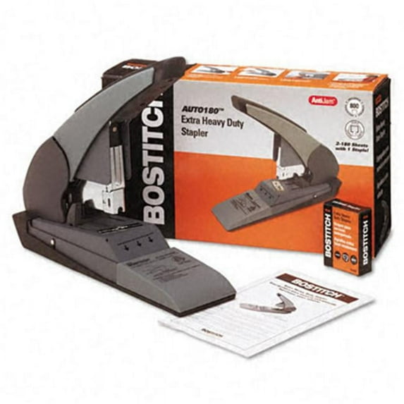 Stanley Bostitch B380HDBLK B380HD-BLK Auto 180 Hvy-Duty Stapler 180 Sheet Cap BLK/Beige