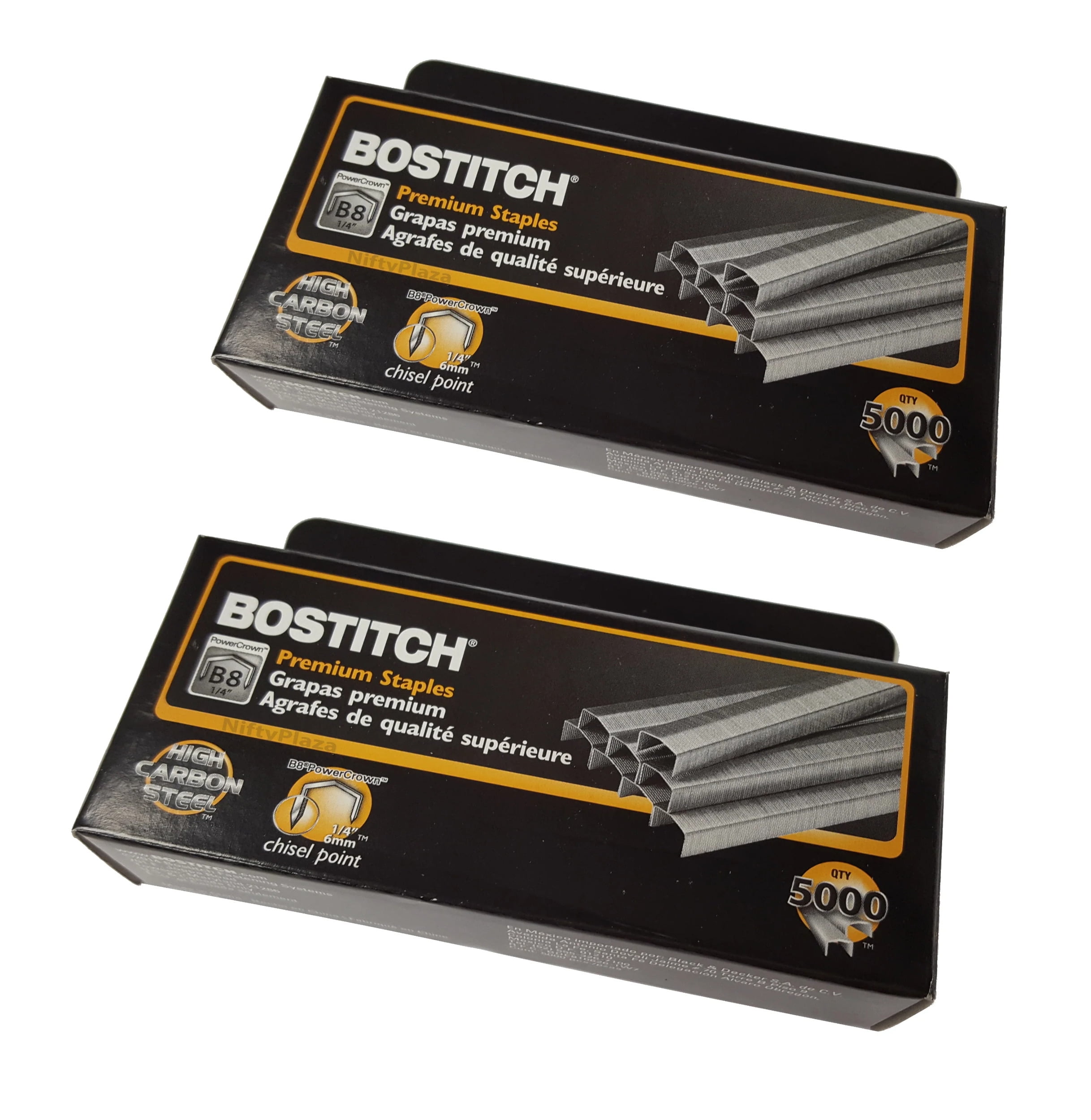 Stanley Bostitch B8 Staples for 1/4" Stapler, 2 Boxes (10000 Staples