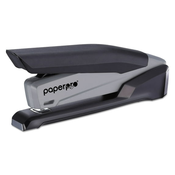 Stanley Bostitch EcoStapler Spring-Powered Desktop Stapler, 20-Sheet Capacity, Black/Gray