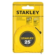 Stanley Bostitch Power Return Tape Measure, Plastic Case, 1" x 25ft, Yellow