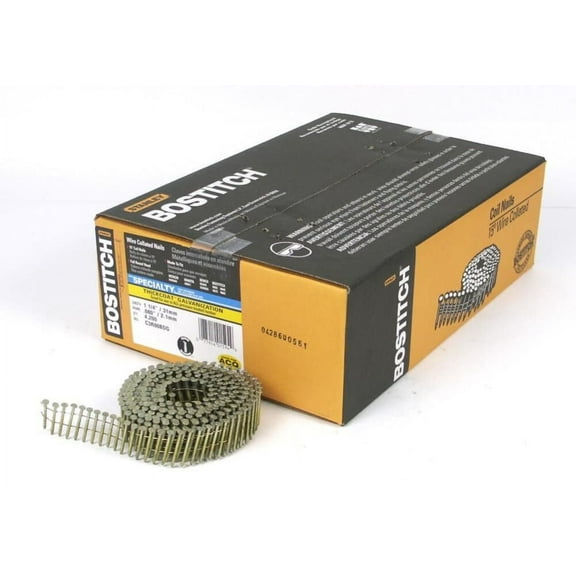 Bostitch 1-1/4" 11 Ga. Angled coil Siding Nails 15 deg. Ring Shank 4,200 pk