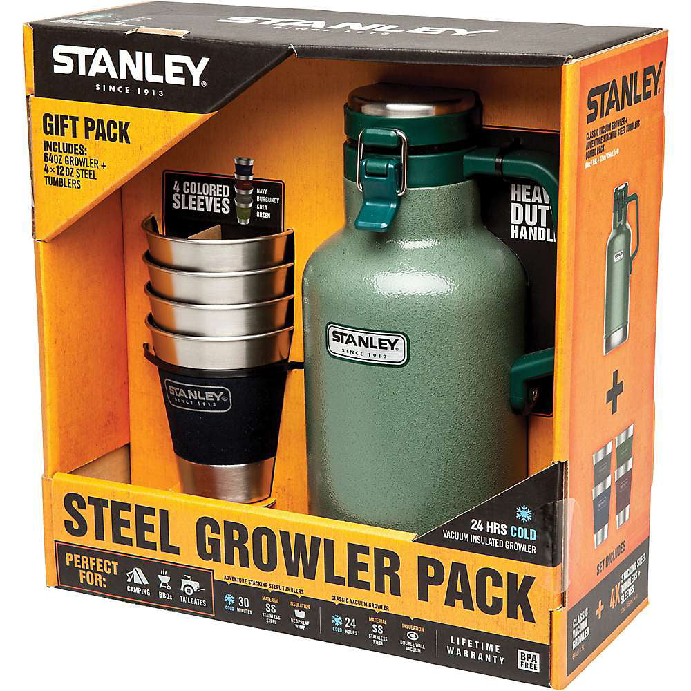 Stanley Classic Vacuum Growler, 64 oz Capacity, Stainless Steel, Nightfall
