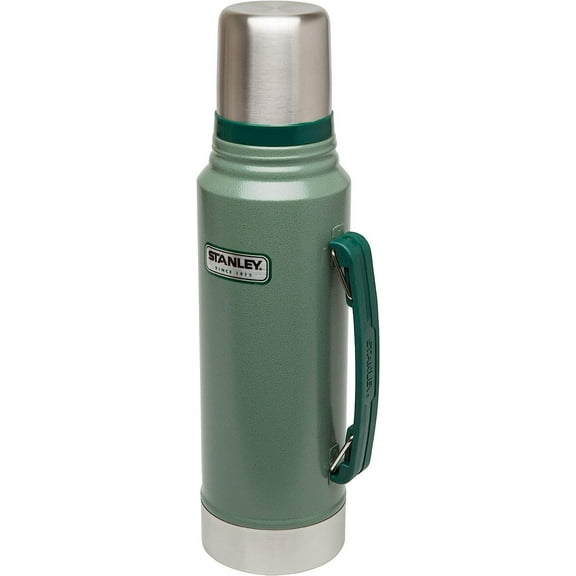 Stanley Classic Vacuum Insulated Wide Mouth Bottle - BPA-Free 18/8 Stainless Steel Thermos for Cold & Hot Beverages  Keeps Liquid Hot or Cold for Up to 24 Hours