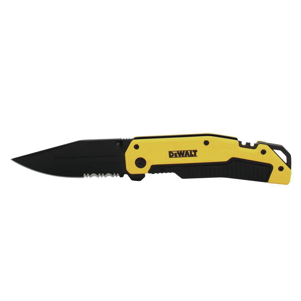 Stanley Folding Multi Purpose Pocket Knife - Serrated Blade, Aluminum Handle