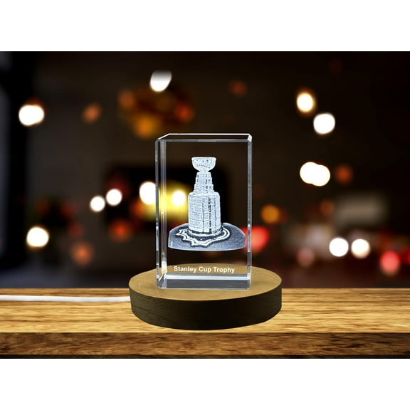 Stanley Cup Replica Trophy - 3D Engraved Crystal Stanley Cup Trophy For Sports Fans