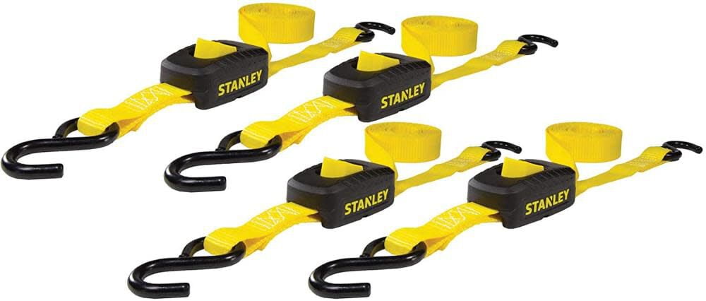Stanley Enclosed Cam Buckle Cargo Tie Down Straps 1In X 10' 1200 Lbs Break Strength 4Pk