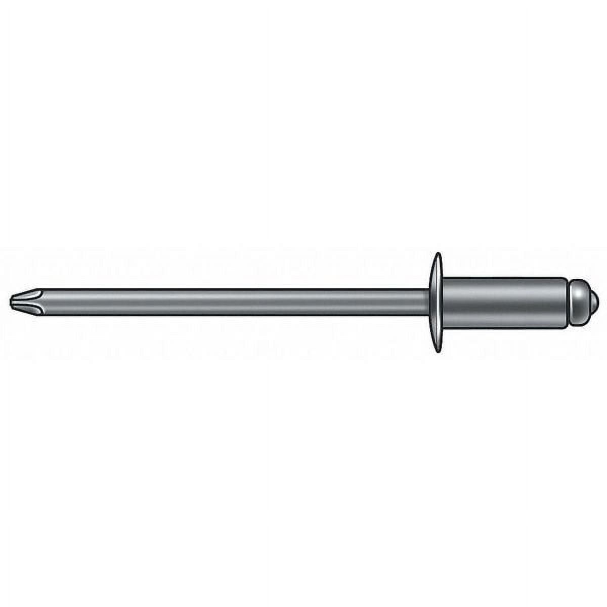 Blind Rivet, Dome Head, 1/4 in Dia., 23/32 in L, Aluminum Body, 100 PK ...