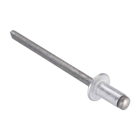 Blind Rivet, Dome Head, 1/8 in Dia., 1/4 in L, Aluminum Body, 500 PK